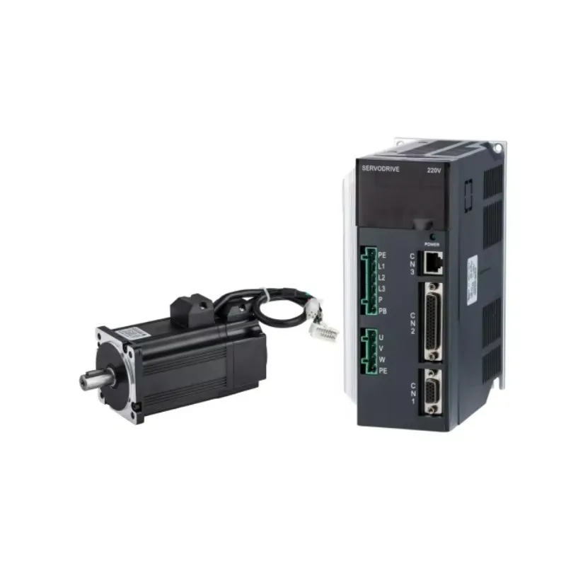 220V IP67 AC Servo Motor Kit 400W 750W 1KW 17-Bit Absolute Encoder 3000rpm Servo Motor with Pulse Servo Drive Waterproof