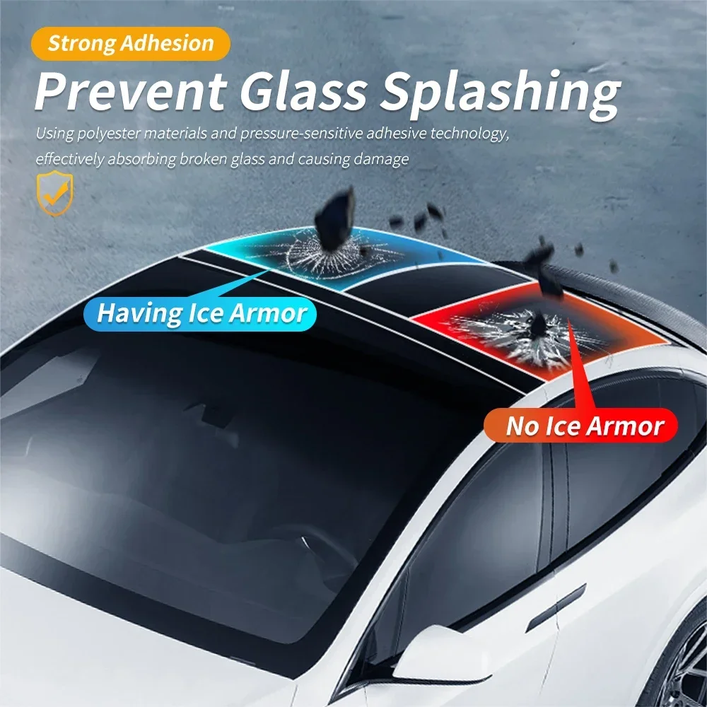 TPU Ice Armor Pre-Cut Sunroof Protection Film Heat Insulation for Tesla Model X 2016-2018 2019 2020 2021 2022 2023 2024 Car PPF