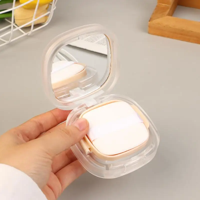 جرة مكياج فارغة خفيفة الوزن للنساء 15 جرام مع إسفنجة منتفخة، جرة مكياج محمولة لمستحضرات التجميل، صندوق بودرة بلاستيكي BB كريم