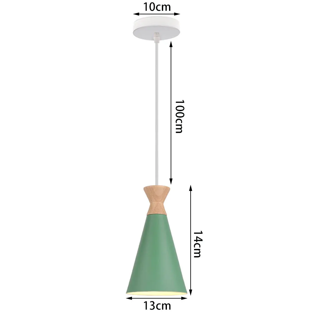 Groen Hout Hanglampen Nordic Modern Hanglamp Schaduw Keuken Woonkamer Indoor Verlichtingsarmaturen Led Loft Lampara Techo