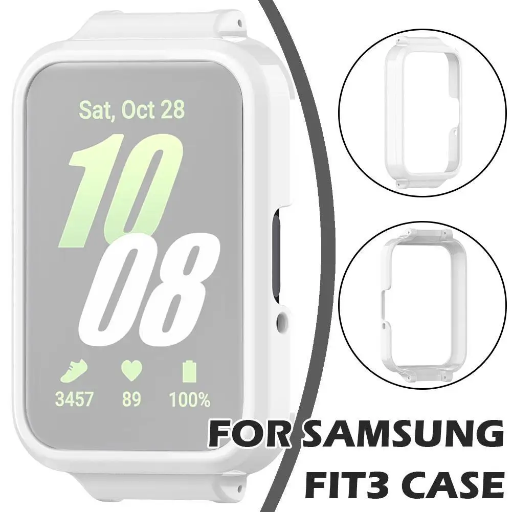 Protetor de tela de vidro para Samsung Galaxy Fit3, estojo protetor, capa protetora, acessórios Smartwatch