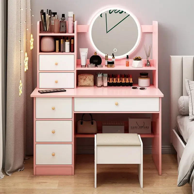 Dressing Table Bedroom Ins Style Storage Cabinet Integrated Dresser Small Internet Celebrity Female Makeup