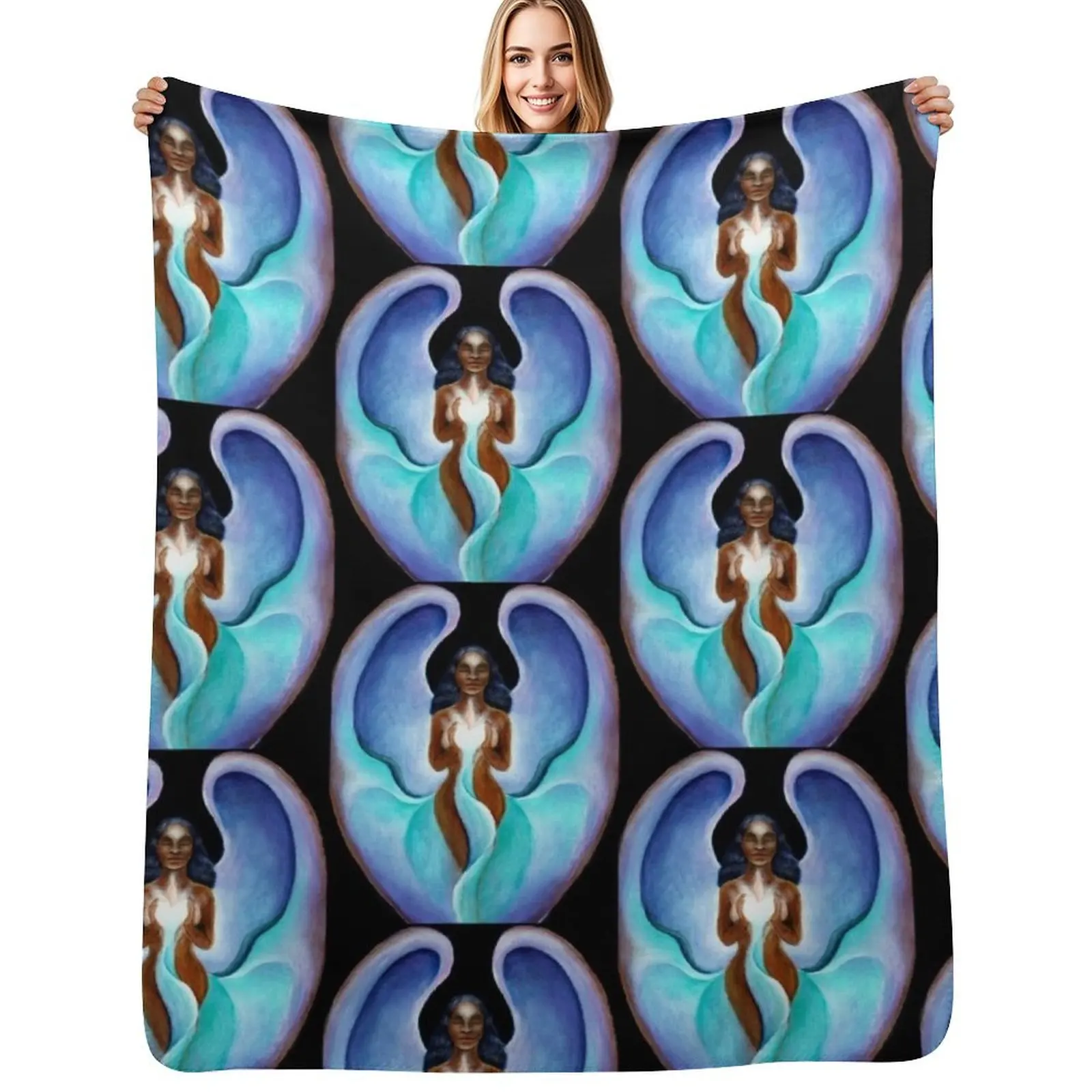 

Yemaya Throw Blanket Bed Picnic Decoratives Luxury Thicken Blankets