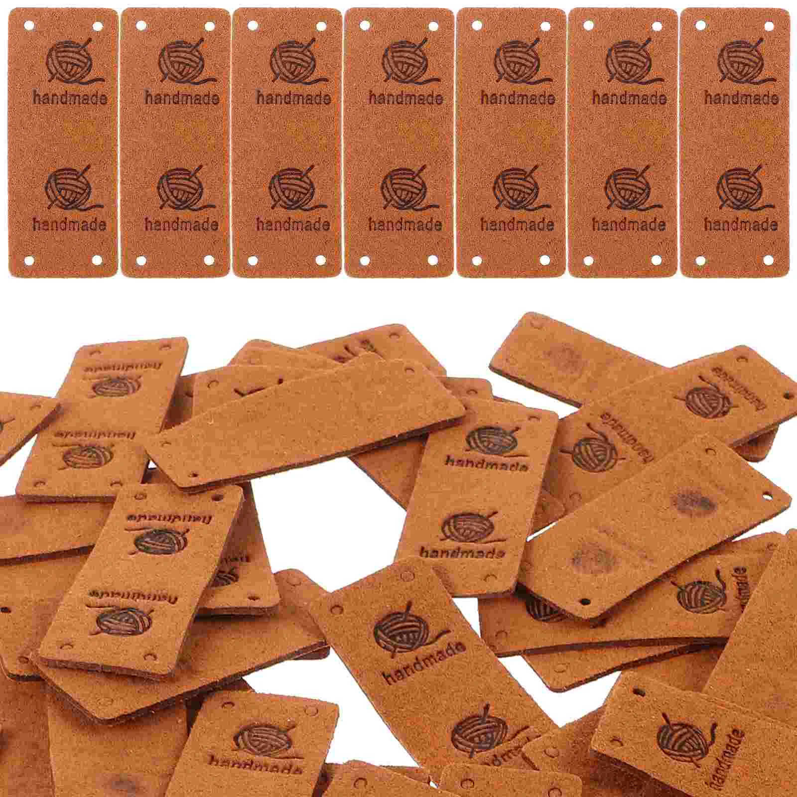 

50 Pcs Label Labels Tags for Crochet Apparel Fold Sewing Handmade Items Clothes Fabric Craft