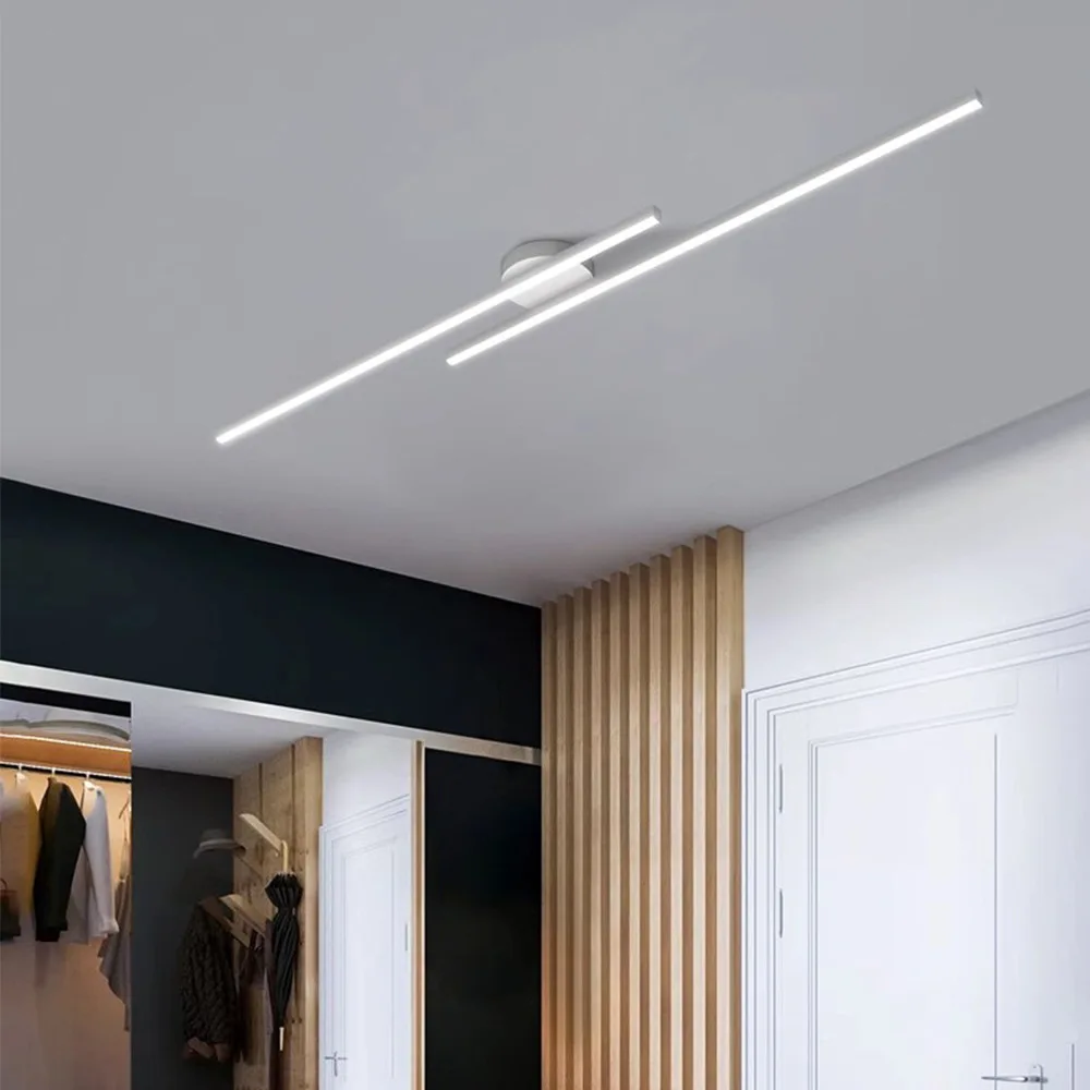 Imagem -03 - Luz de Teto Moderna Minimalista do Alumínio Nórdico Iluminação de Superfície Led Lâmpadas Internas Reguláveis Pretas ou Brancas ac 85260v