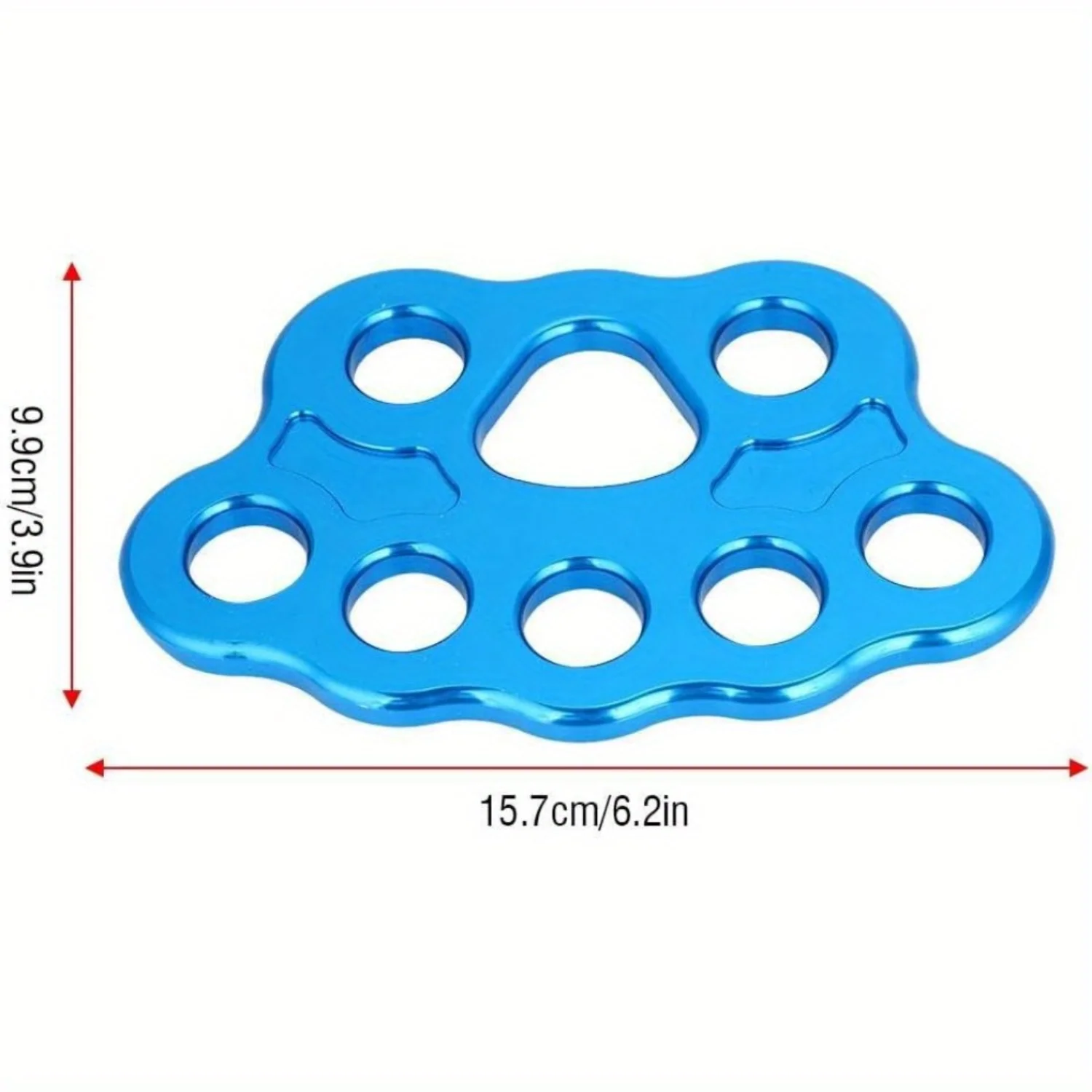 36KN Paw Rigging Plate with 8 Holes for Climbing, Rescue, and Caving - Multi Anchor Point Connector Gear for Outdoor Adventures