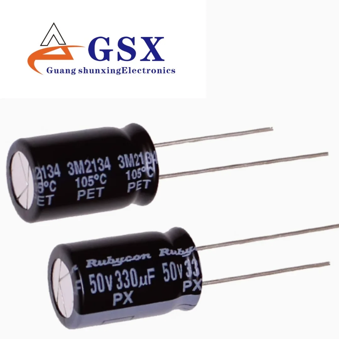 

Brand new imported genuine original aluminum electrolytic capacitor 50v330uf 10 * 16 ruby PX standard long life