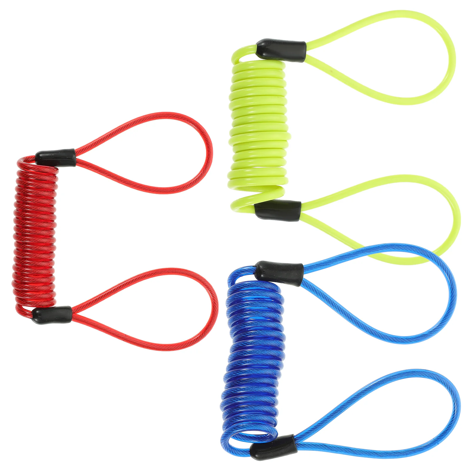 

3pcs Disc Lock Cables Reminder Rope Bike Security Steel Cable(Red, Yellow, Blue) reminder cable safety cable lock