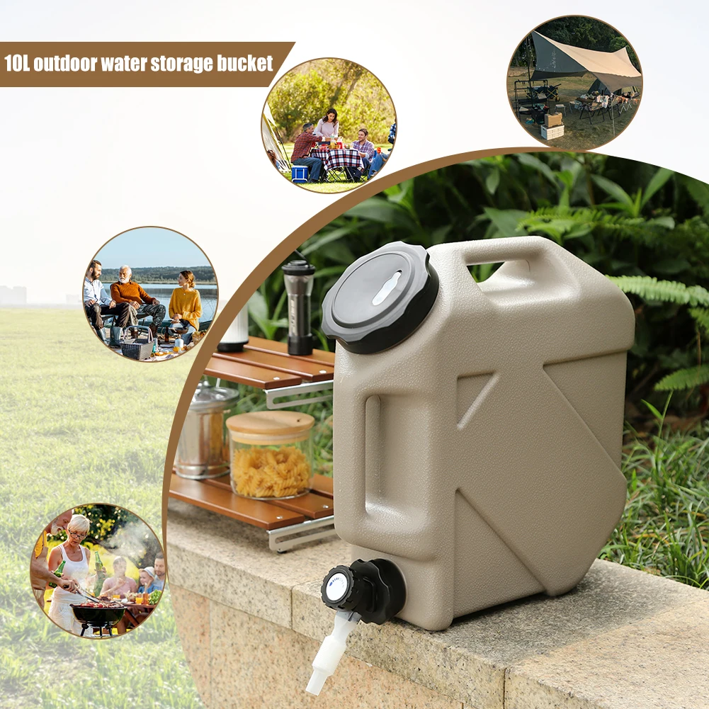 

Large Capacity 10L Outdoor Water Bin with Detachable Faucet Ideal for Camping Hiking and Picnics No Leakage Design