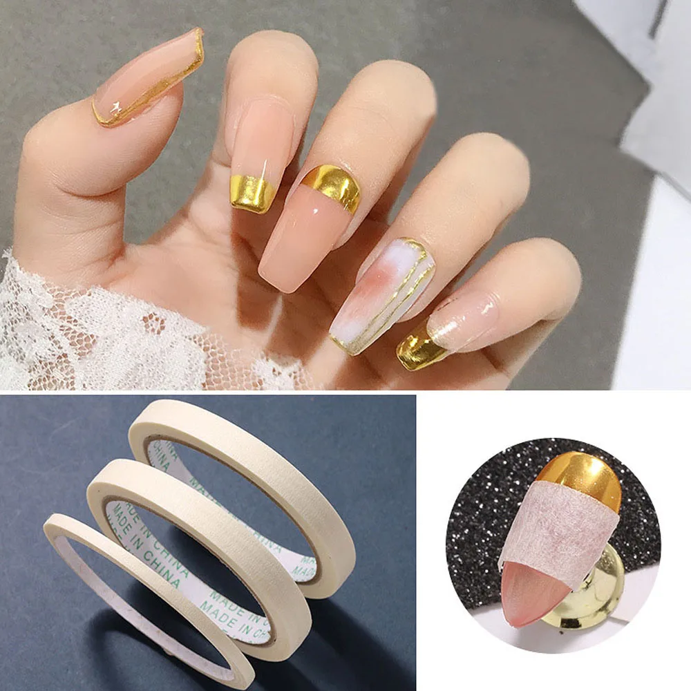 French Stripe สไตล์ Edge Guide เคล็ดลับกาวเล็บเครื่องมือเล็บสติกเกอร์เทปตกแต่งเล็บ Nail Art Masking Tape