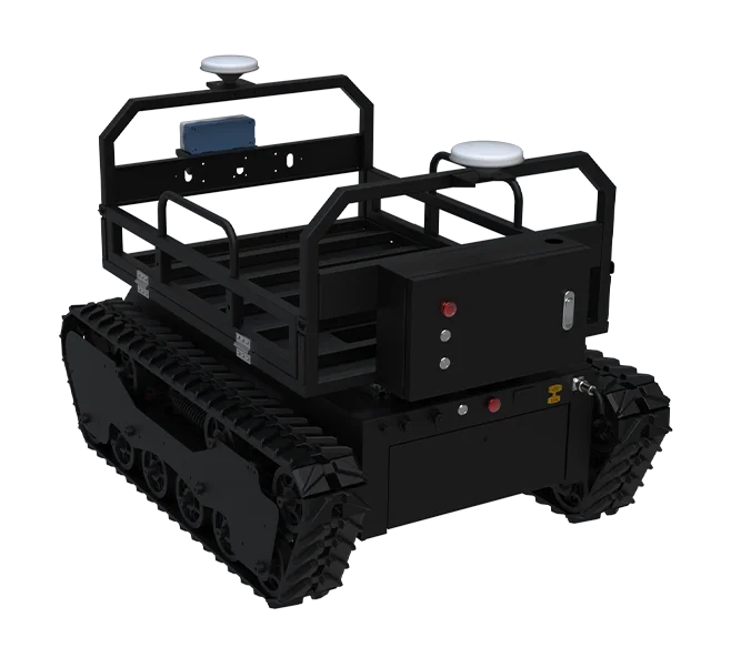 RTK Autonomous Tracked Transport Robot for All-Terrain Outdoor Use in Farm Construction ,  Centimeter-Level Navigation, CAN Bus