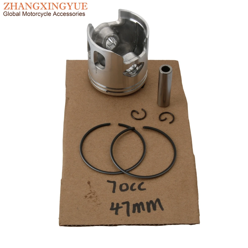 Scooter 40mm 47mm Jog50 Piston Kit For Yamaha Breeze Jog Z RR Neos Vino Why Zest 50cc 70cc Motorcycle Engine Parts