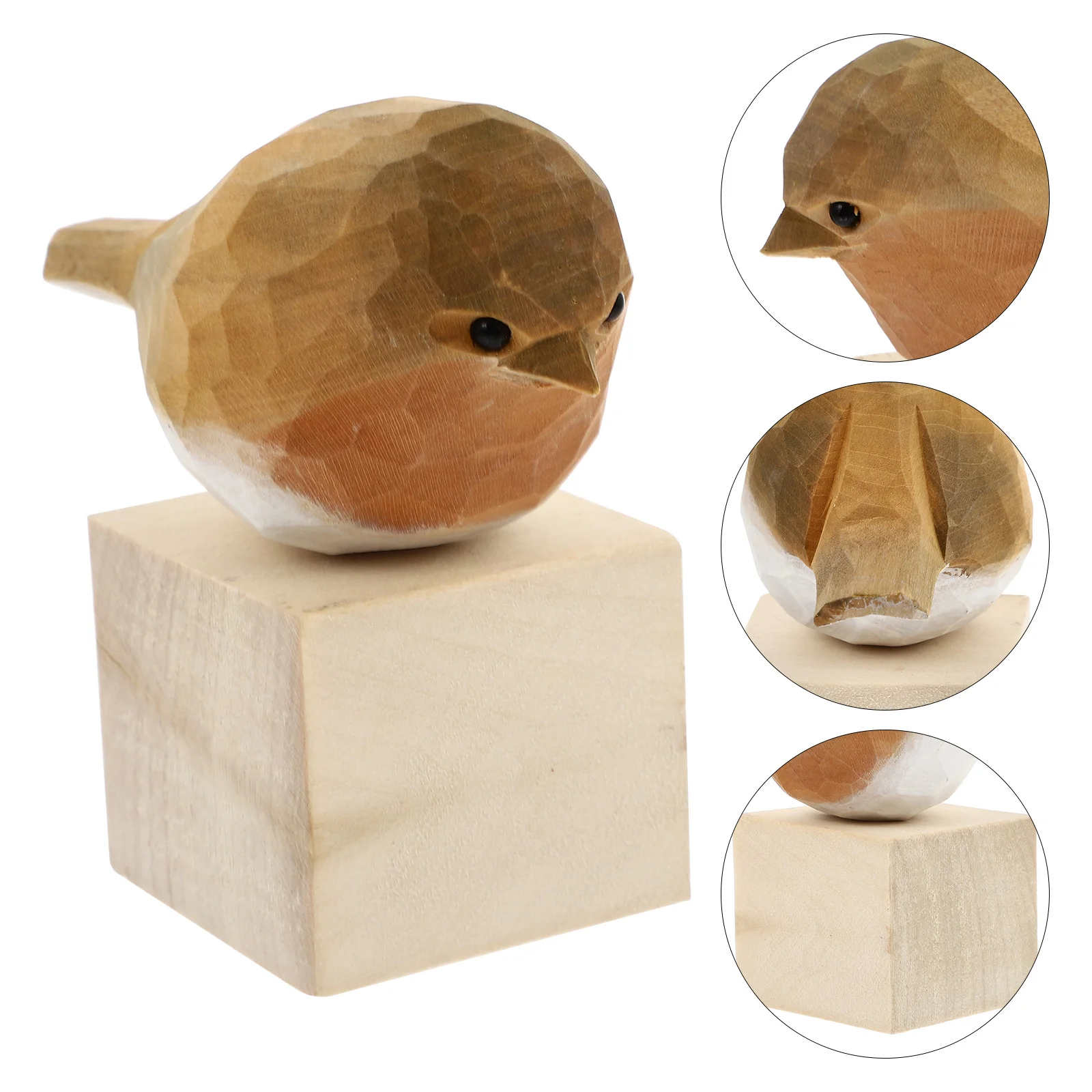 زينة طيور خشبية مصنوعة يدويًا، زينة طيور نابضة بالحياة للمكتب وغرفة النوم، هدية تزيين المنزل لها، ديكور المنزل #2