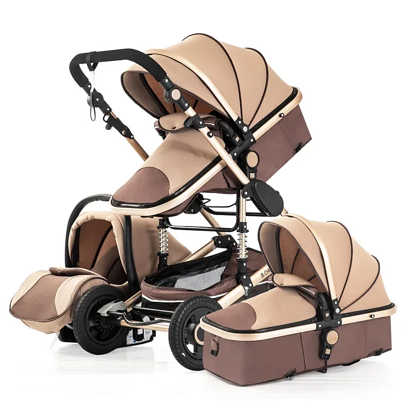 Lightweight Baby Stroller High Landscape Folding Four-wheeled Shock-absorbing Stroller Newborn Baby Two-way Swivel Seat Stroller