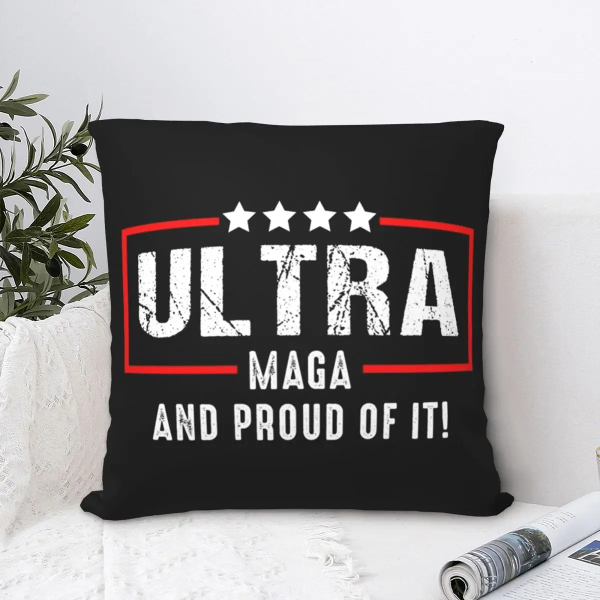 Ultra Maga Proud Of It Pillow Covers Living Room Make America Great Again Cushion Cover Cute Decorative Pillowcase 40*40