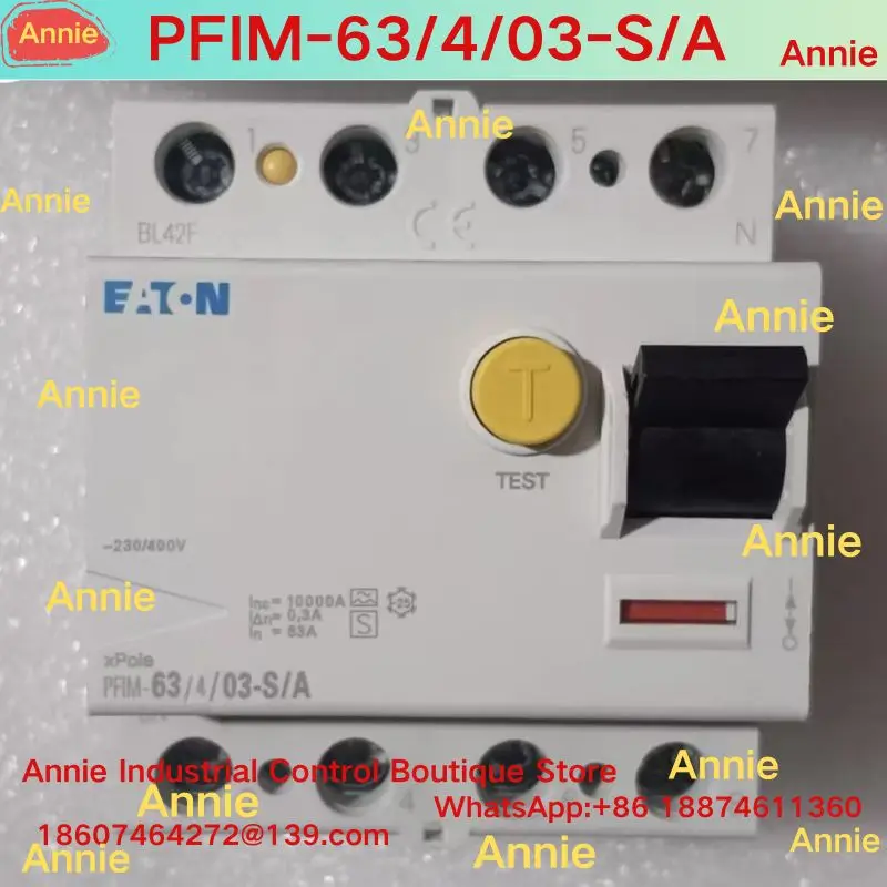 

brand-new Eaton PFIM-63/4/03-S/A leakage protection circuit breaker 63A 4P 300mA