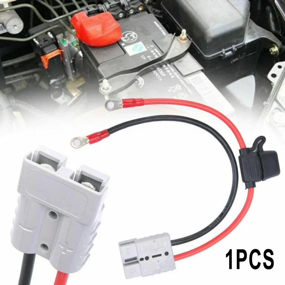 30cm 50A For Anderson Plug Extension Cable With 2pcs 8mm Ring Terminals Battery Charging Connector Cable For Electric Vehicles