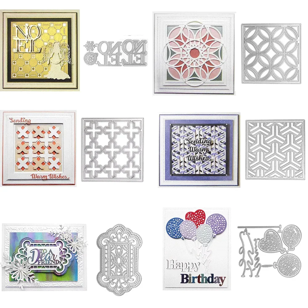 

Rings Stars Cubes Cutting Dies For DIY Scrapbooking Album Card Making Decoration Paper Craft Metal Die Cuts Knife Mold