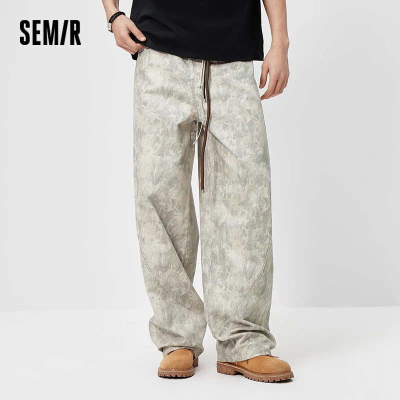 Dżinsy męskie Semir, kamuflaż, nadruk 3D, krój luźny, styl miejski, casual, na co dzień, miękkie, wygodne, do noszenia na co dzień, modne.