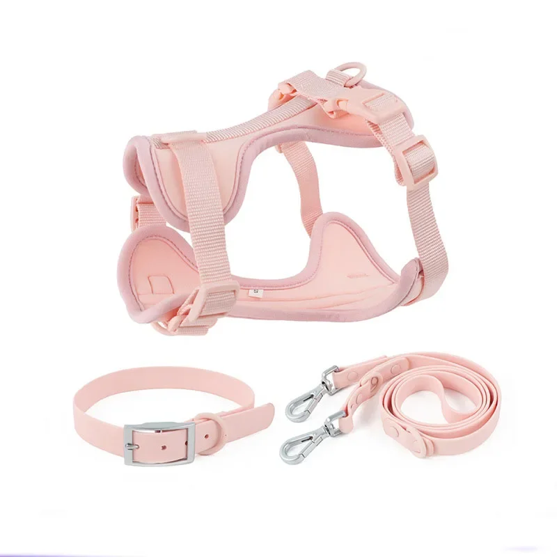 

Vest Type Dog Harness Adjustable Pet Leash Custom Logo Explosion-proof Impact Outdoor Harness Collar Set