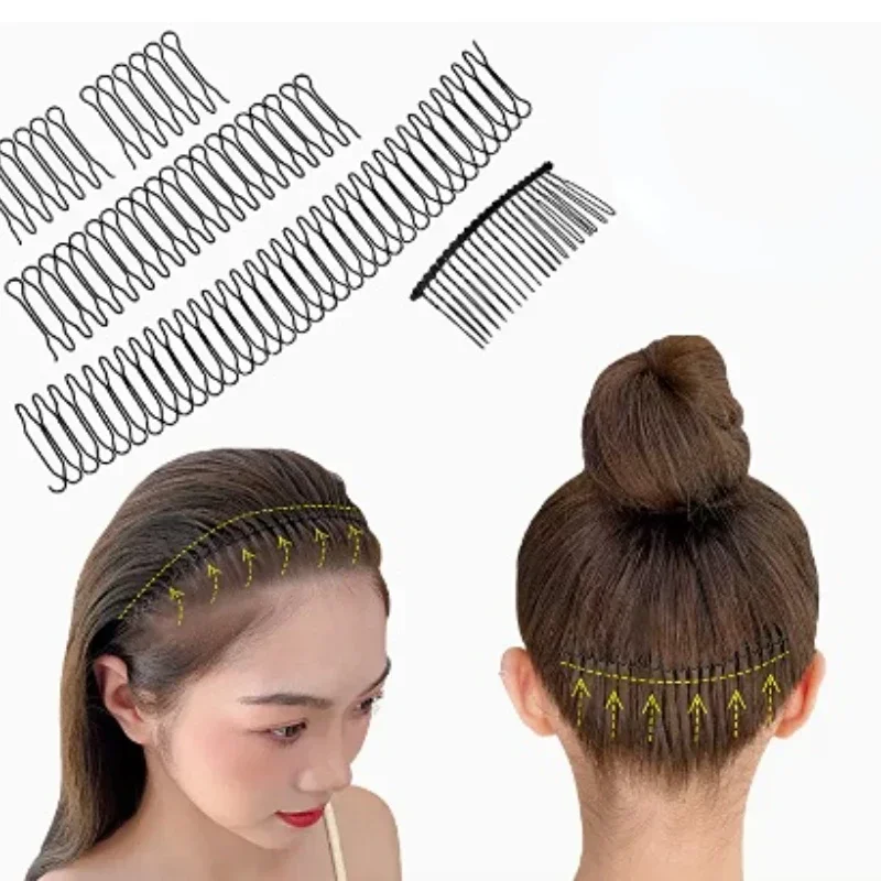 Broken Hair Hairpin Professional Styling Accessories Adult Tiara Tools Roll Curve Needle Bangs Fixed Insert Comb Women