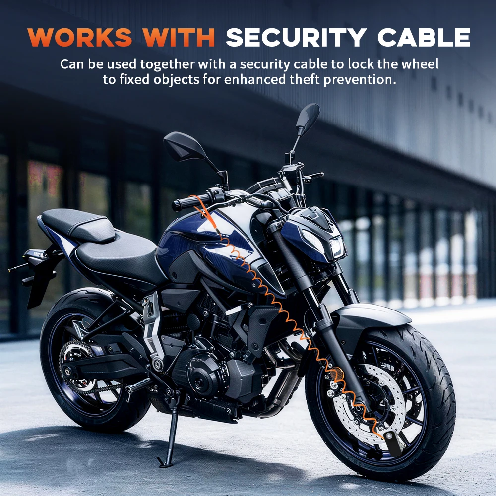 Waterproof Anti-theft Lock Aluminum Alloy Bicycle Disc Brake Lock Alarm with 2 Keys 130dB Motorcycle Bike Accessories view 5