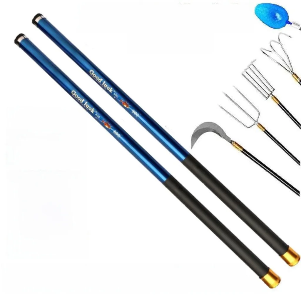 عصا قص العشب من الزجاج المقوى والفولاذ، عصا صيد السمك 3 متر، عصا منجل 0 متر، عصا شبكية فائقة الصلابة متعددة الوظائف