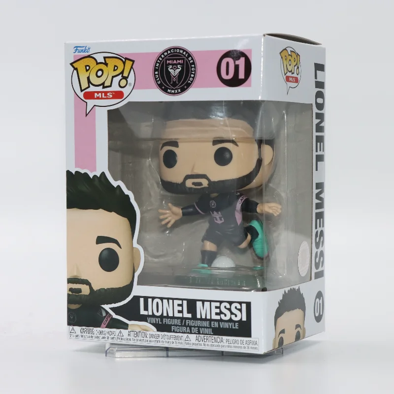 Funko POP Original Copa del Mundo FIFA Inter Miami Club de fútbol Lionel Messi periférico figura de acción coleccionable estatuilla juguetes para niños