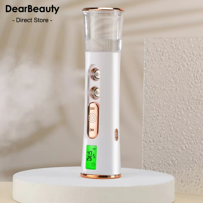 

Mist Sprayer Handheld Nano Beauty Instrument Mini Hydrating Humidifier Skin Care LED Display Portable Facial Steamer Nebulizer