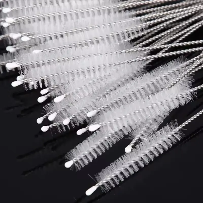 Nylon Straw Cleaning Brush Kit Pipe Cleaner Stainless Steel Long Handle Cleaning Bottle Brush Cleaning Tool (1/2 Set) image 4