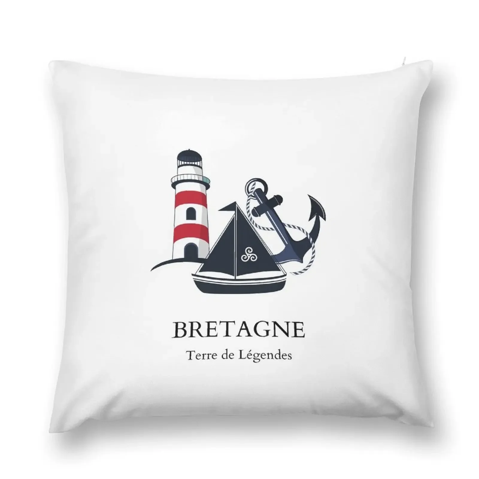 Brittany Terre Breton - Breton Breizh Finistère Morbihan Throw Pillow Cushion Cover For Sofa Couch Pillows pillow