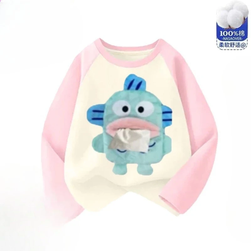 

Kawaii Hangyodon Sanrio Student Cute Cartoon Comfortable Warm Hoodie Children Sportswear Blouse Christmas Gifts for Kids