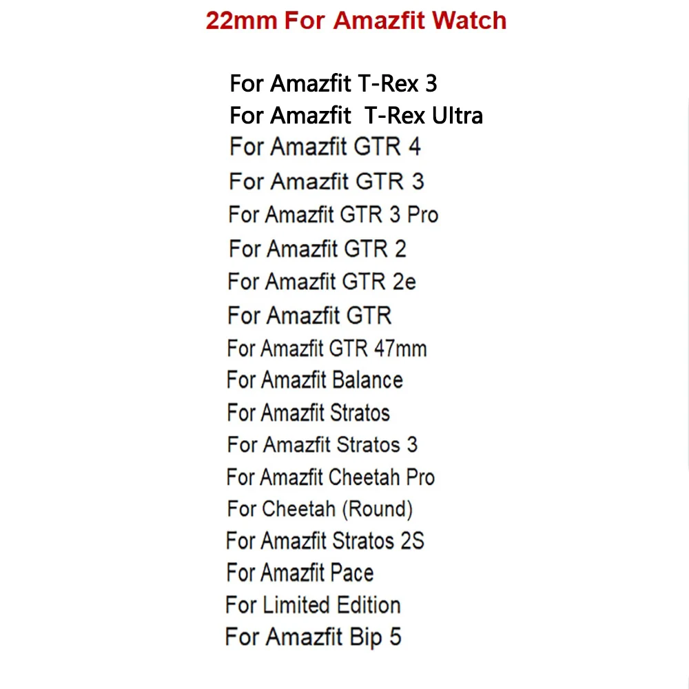 Amazfit GTR 4/3/2/2e 용 lnteligente 스트랩 Amazfit GTR 47mm /3 Pro 손목 밴드 Amazfit T-Rex 3 교체 용 Silicona 22mm