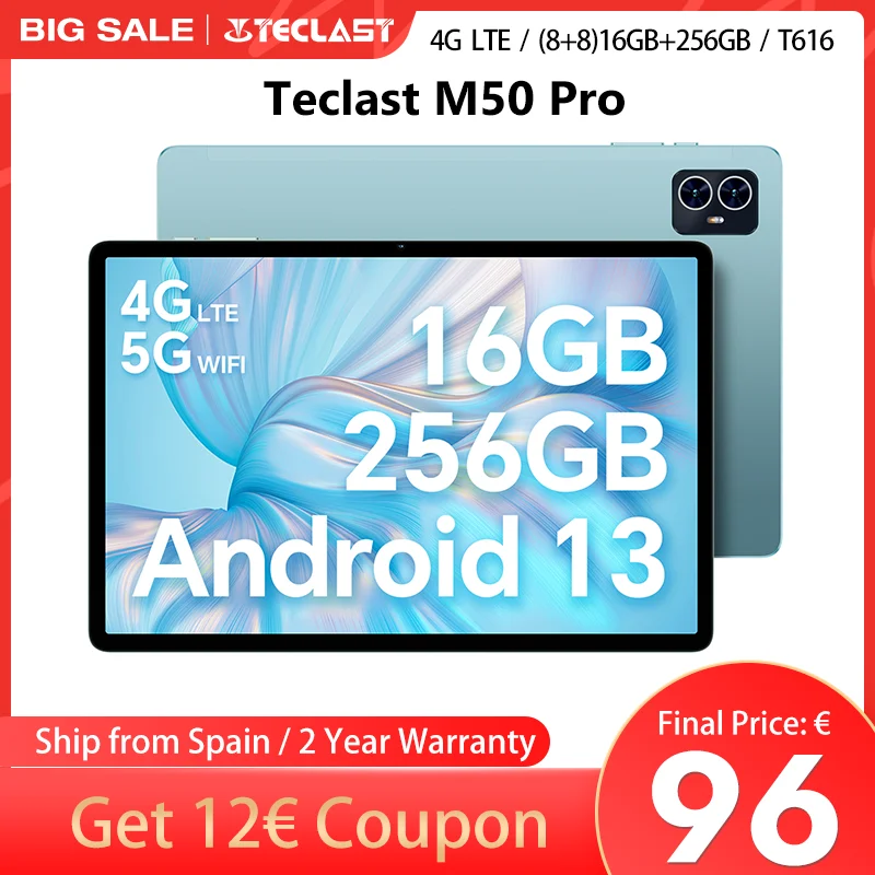 Teclast M50 Pro, Android 13 tablet PC, 10,1 