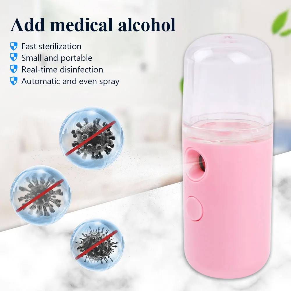 Mini Face Steamer Nanometer Spray Hydrator Steaming Humidifier Alcohol Disinfection Steam Mist Nebulizer Beauty Disinfector SPA