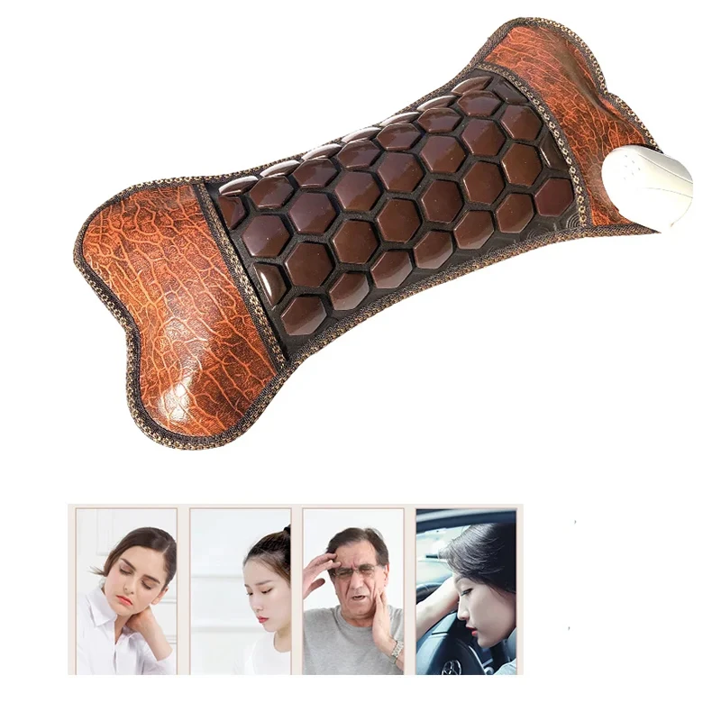 

Электрический нефритовый бриллиантовый Массажер для шейного отдела, натуральный турмалин, германиевый камень, Нефритовая Подушка для облегчения бессонницы и боли, усталости