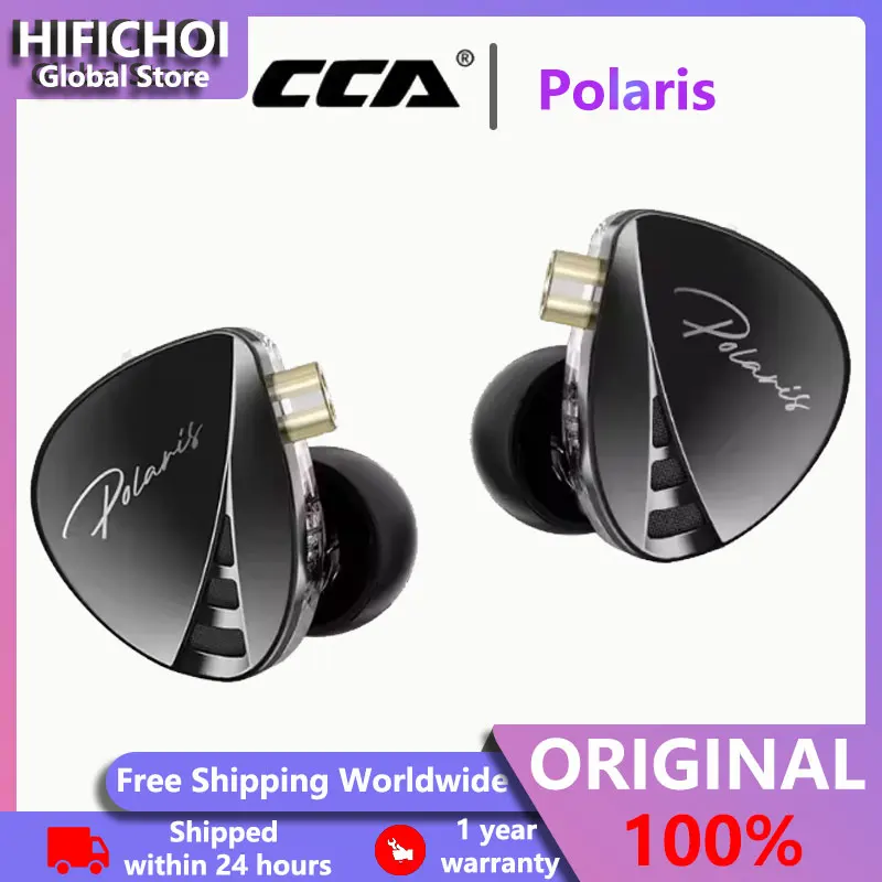 

CCA Polaris IEM Earphones HIFI Bass Earbuds Monitor 4-Level Tuning Switch Headphone Sport Stereo Sound Noise Reduction Headset