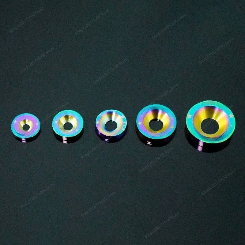 For Countersunk Concave Gasket M3M4M5M6M8 Titanium Alloy, for Shell Windshield Modification