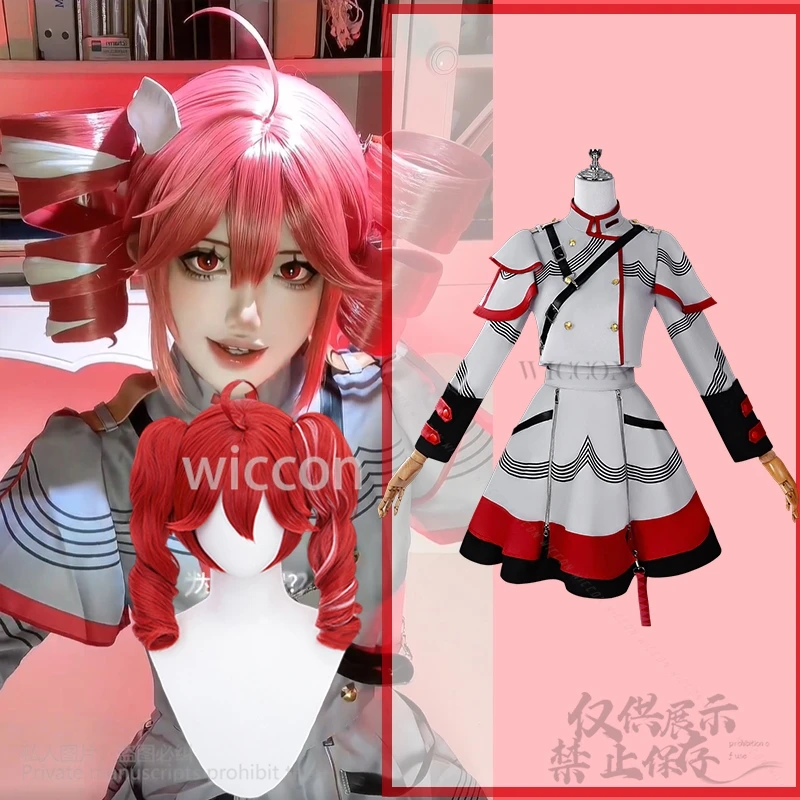 Anime Jirai Kei Girls Project Sekai Cosplay Costume Tetooo Red Dress Lolita Wigs For Halloween Christmas Party Cos Customized