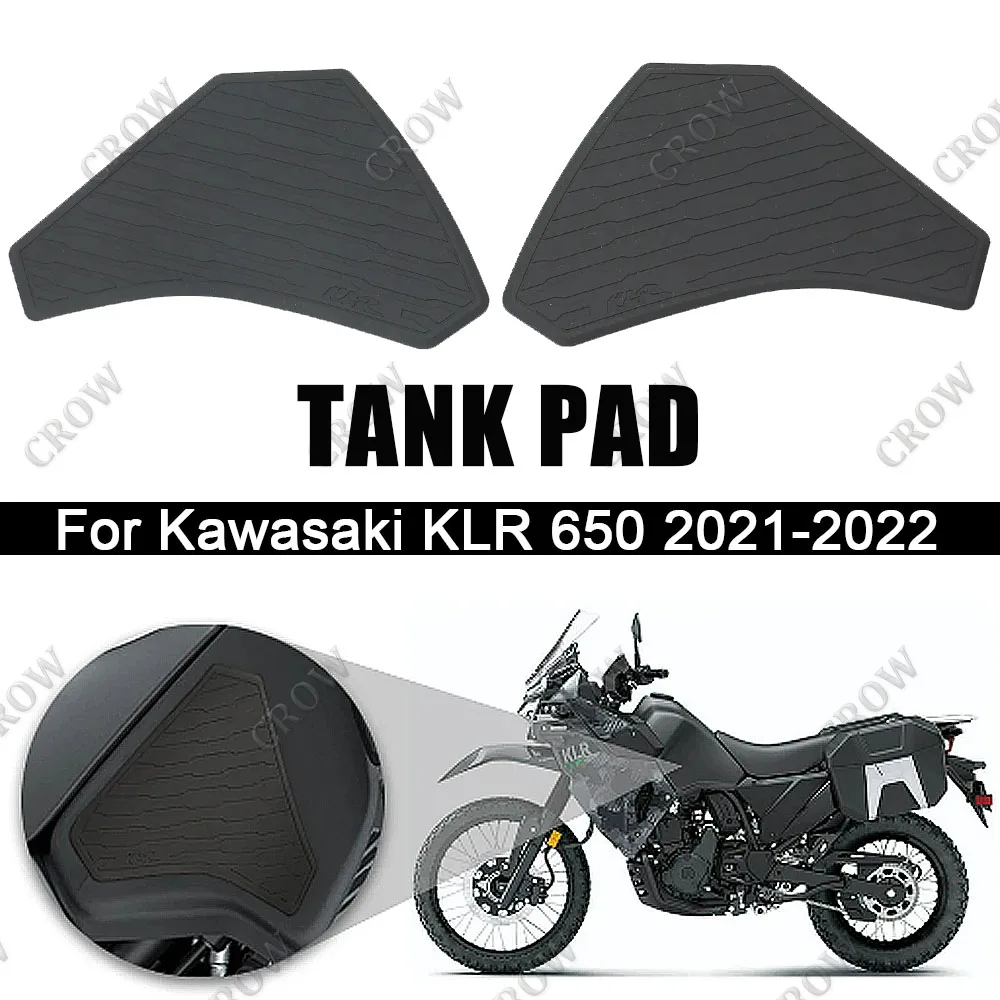 Moto antiscivolo in gomma antigraffio impugnatura del ginocchio adesivo decalcomania serbatoio del carburante proteggere per Kawasaki KLR 650 2021-2022