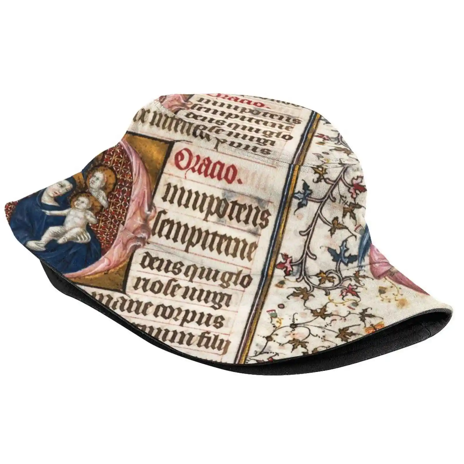 Medieval Book Unisex Summer Outdoor Sunscreen Hat Cap Medieval Illuminated Manuscript Codices Codex Middle Ages Jesus Virgin