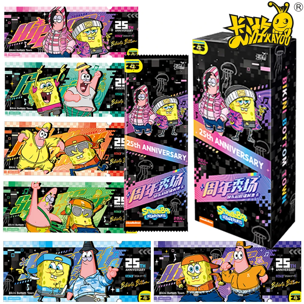 

New KAYOU Genuine SpongeBob SquarePants Collection Card Children Cherish Creative Laser Ticket Root Card Exquisite Holiday Gift