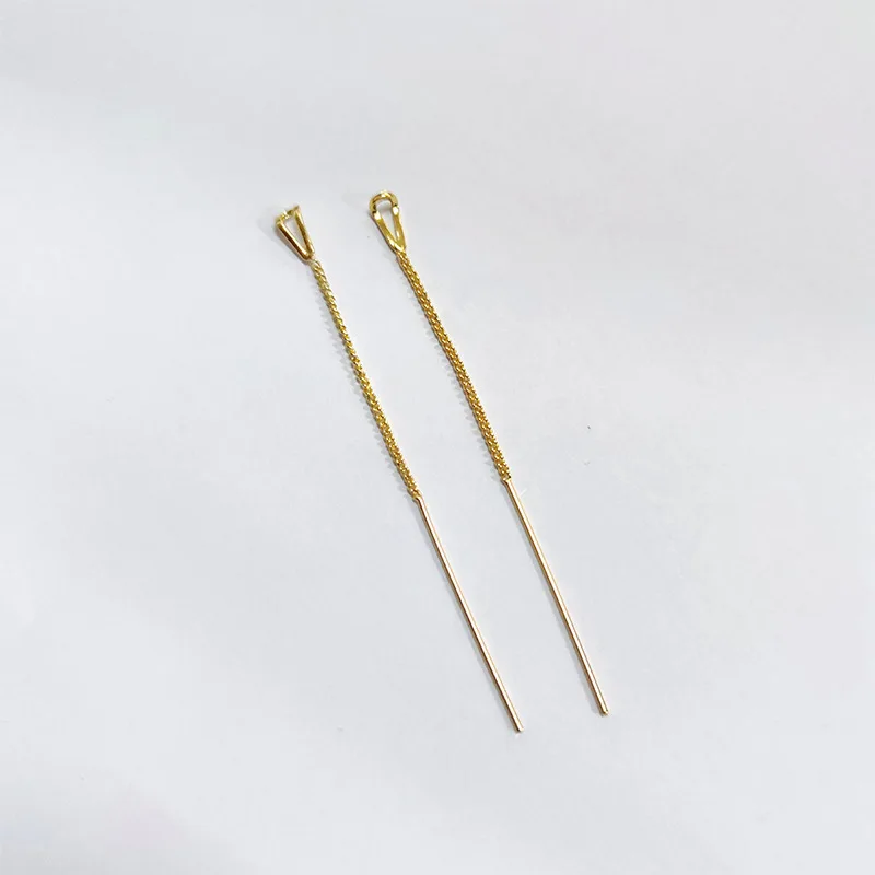 Women's Long Tassel Silver Color Drop Earrings, Elegant Gift