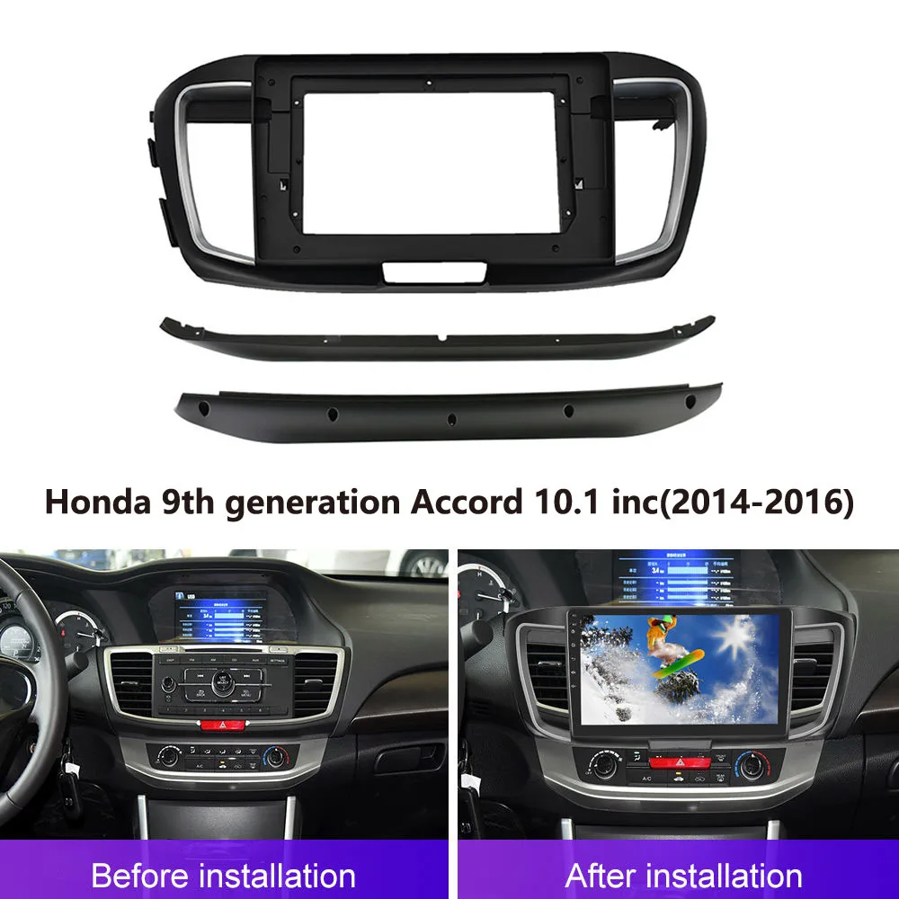 

10,1-дюймовый автомобильный радиоприемник для Honda Accord 9th 2014-2017, левая Android, стерео рамка, плеер, 2 Din, головное устройство, панель, отделка приборной панели