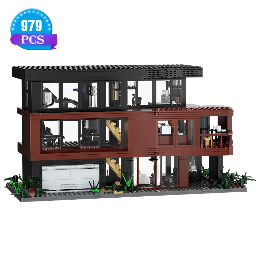 

Набор для сборки дома, архитектурные блоки для фанатов романтических фильмов, подарок для взрослых на Хэллоуин, Рождество, День святого Валентина, 979 деталей