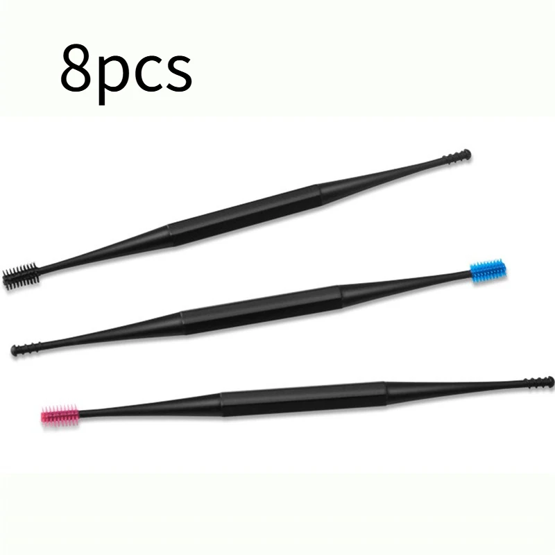 8pcs Eliminate Ear Wax Build-Up Instantly With This Soft Silicone Double-Ended Earpick!