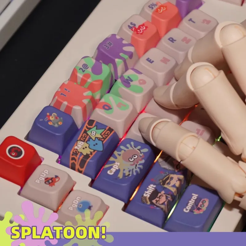 

В наличии Splatoon Jet Warrior Супер полный набор Keycap Spray Collector Edition Индивидуальные персонализированные колпачки для ключей с термосублимацией