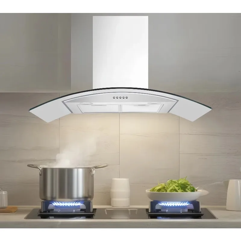 

Stainless steel professional intelligent range hood modern design luxury kitchen chimney exhaust machine