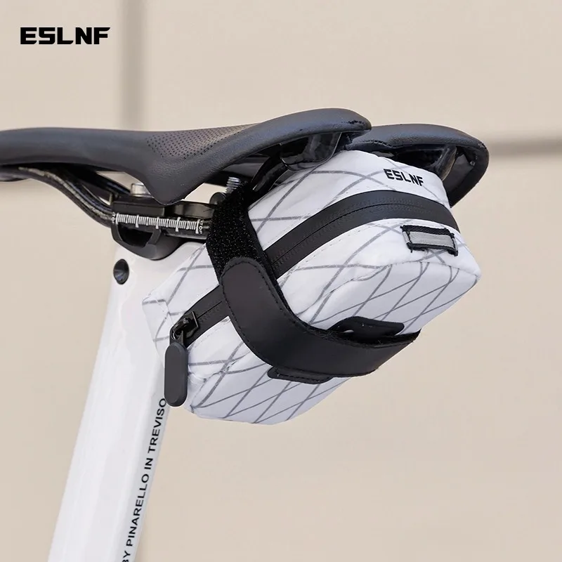

ESLNF Waterproof Reflective Bicycle Tail Bag Velcro Quick Release Bicycle Riding Bag Bicycle Saddle Bag Bicycle Accessories
