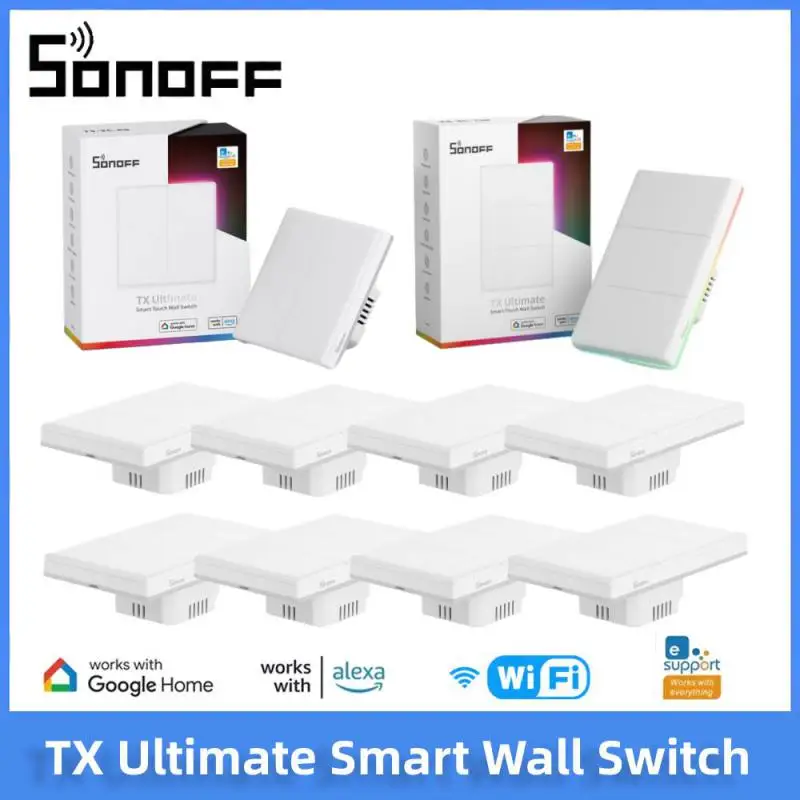 SONOFF T5 TX Ultimate Wifi Switch Smart LED Light Multi-sensory Touch sensor 86/120mm Work With eWeLink Alexa Google Siri Alice